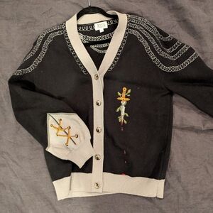Knock Thrice Cozy Knight cardigan -- size L